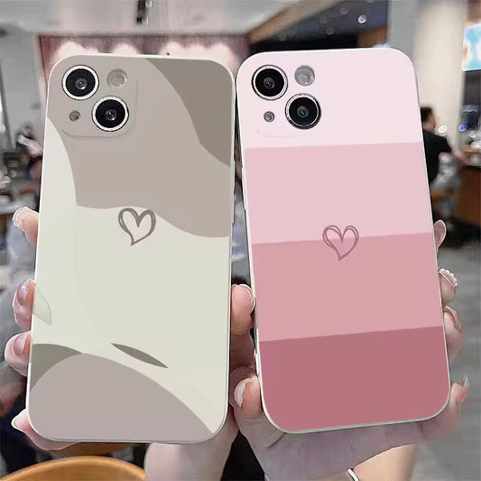 Colorful Love Heart Soft Silicone Case For Samsung Galaxy S25 S24 S23 S22 Ultra Plus FE A15 A35 A55 A14 A34 54 A16 A26 A36 Cover