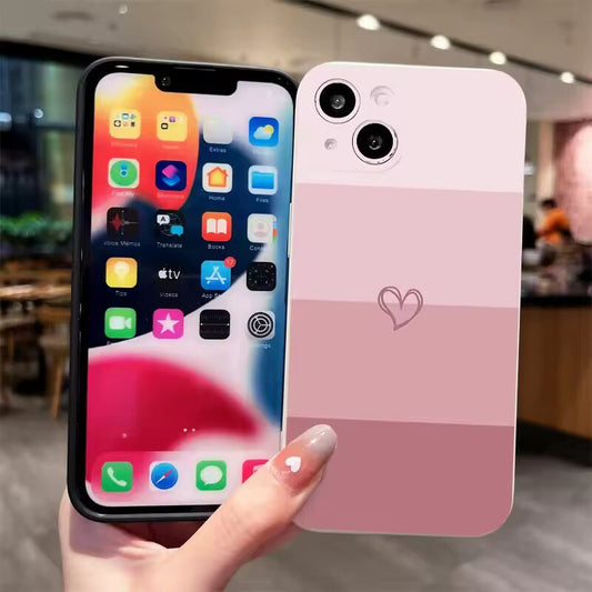 Colorful Love Heart Soft Silicone Case For Samsung Galaxy S25 S24 S23 S22 Ultra Plus FE A15 A35 A55 A14 A34 54 A16 A26 A36 Cover